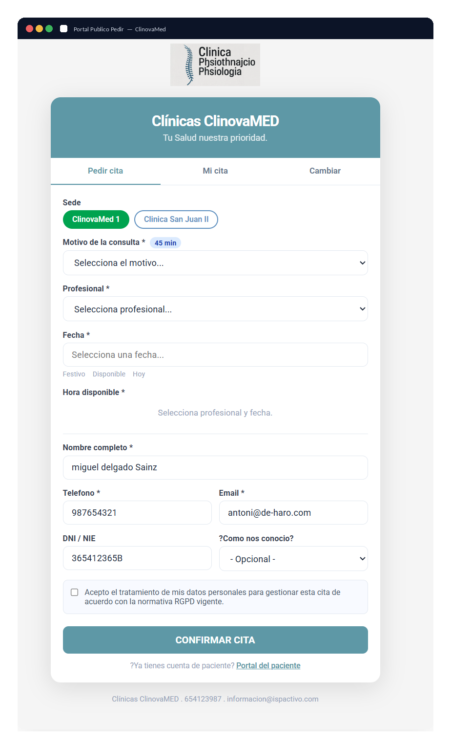 Portal de Reservas Público